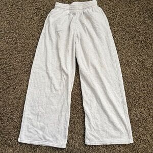 H&M Light Gray Wide Leg Sweatpants